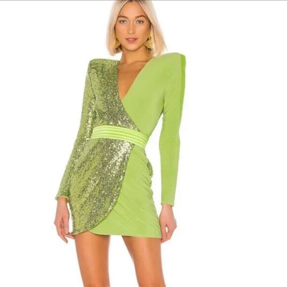 EUC Zhivago Adenine Lime Dress - Picture 1 of 12
